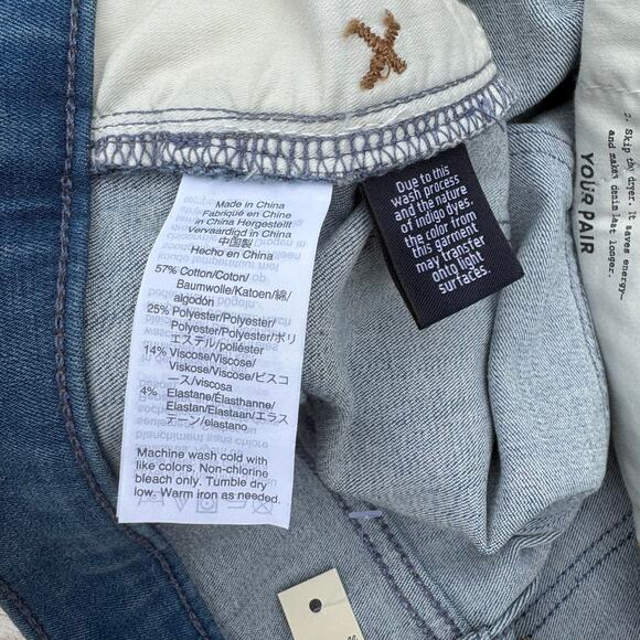 Lot of 2 Madewell High Rise Skinny Distressed Jeans Jeggings 26T Black Blue - Picture 7 of 15